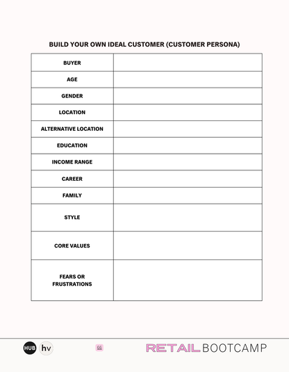 Retail Bootcamp Workbook - The Boutique Hub
