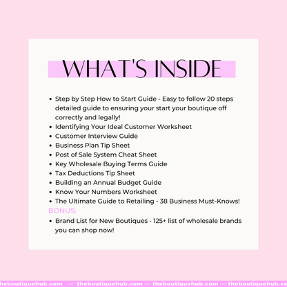 How to Start a Boutique Handbook - The Boutique Hub