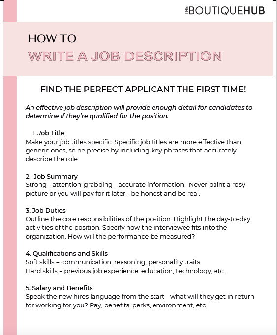 Small Business Hiring Handbook - The Boutique Hub