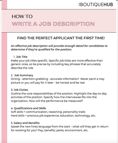 Small Business Hiring Handbook - The Boutique Hub